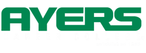 ayers career college logo in white