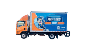Ability Air logo on box truck trailer